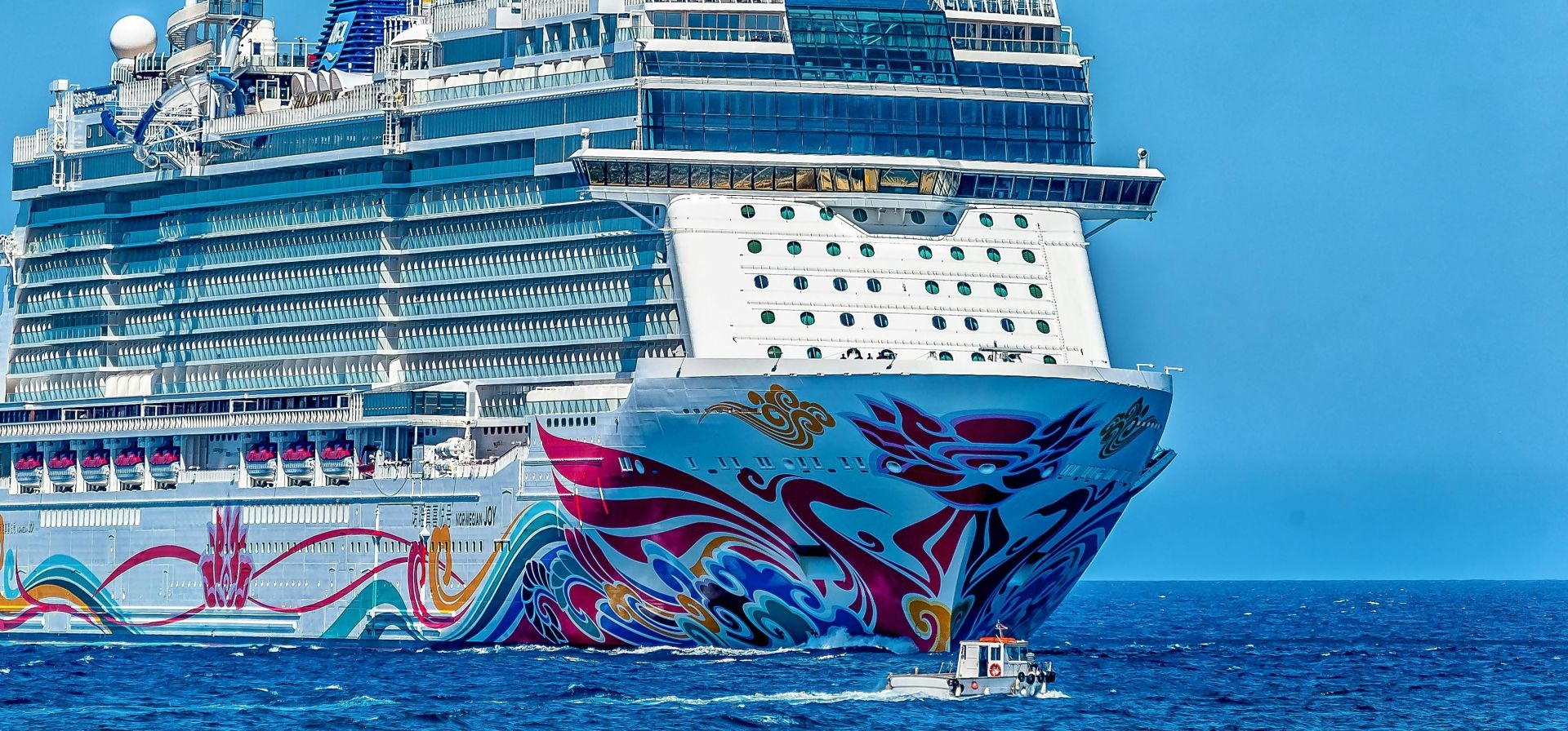 White Cruise Ship on the Sea